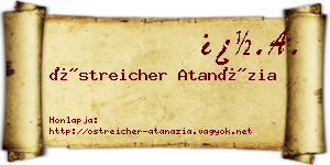 Östreicher Atanázia névjegykártya